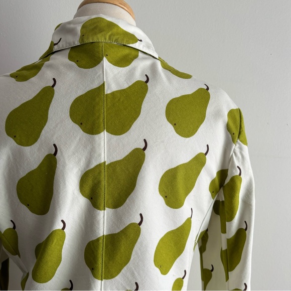 MARIMEKKO Päärnyä Pear Print Cotton Twill Jacket Mika Piirainen 40 / 12 - Picture 7 of 12